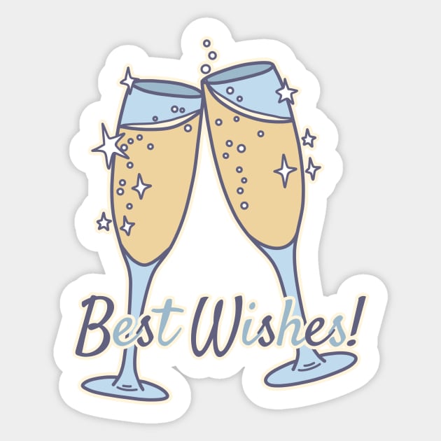 Best Wishes Sticker by Kelly Louise Art